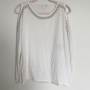 Cream Studded Sweater